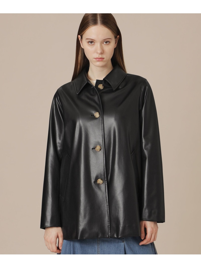 【BANTON/バントン】フェイクレザーステンカラーコート MACKINTOSH LONDON マッキントッシュ ロンドン ジャケット・アウター ステンカラーコート ブラック【送料無料】[ Fashion]