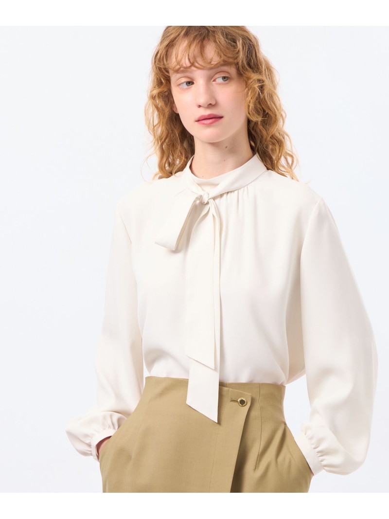 【SALE／34%OFF】アムンゼンボウタイブラウス MACKINTOSH PHILOSOPHY マッキントッシュ フィロソフィー トップス シャツ・ブラウス ホワイト グレー ベージュ【RBA_E】【送料無料】[ Fashion]｜MACKINTOSH PHILOSOPHY