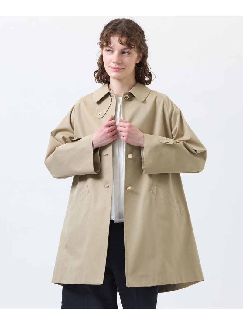 【WEB&一部店舗限定】【WELBURY(ウェルベリー)】シャンブレーギャバジン製 MACKINTOSH PHILOSOPHY マッキントッシュ フィロソフィー ジャケット・アウター ステンカラーコート カーキグリーン ベージュ【送料無料】[ Fashion]｜MACKINTOSH PHILOSOPHY