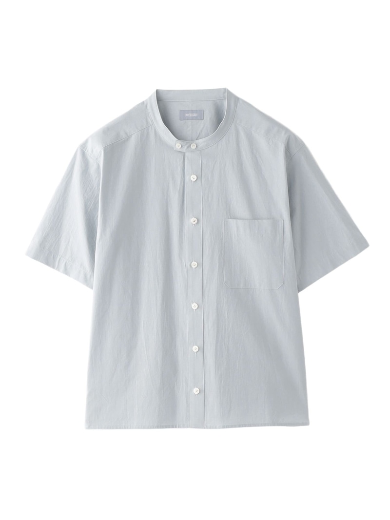GREY LABEL バンドカラーショートスリーブシャツ MACKINTOSH PHILOSOPHY マッキントッシュ 哲学 トップス プルオーバー・トップ 白いこと 薄墨色【貨物輸送無料】[ Fashion]