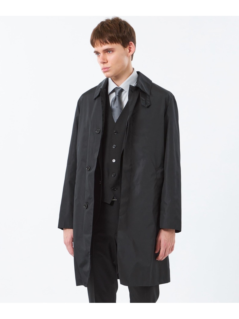 【SALE／58%OFF】中空トラスナイロン WELLINGTON(ウェリントン) MACKINTOSH PHILOSOPHY マッキントッシュ フィロソフィー ジャケット・アウター ステンカラーコート ネイビー ブラック【RBA_E】【送料無料】[ Fashion]｜MACKINTOSH PHILOSOPHY 24,750円