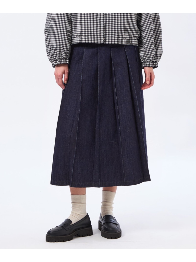 コットンデニムプリーツスカート MACKINTOSH PHILOSOPHY マッキントッシュ フィロソフィー スカート その他のスカート ネイビー【送料無料】[ Fashion] 21,164円