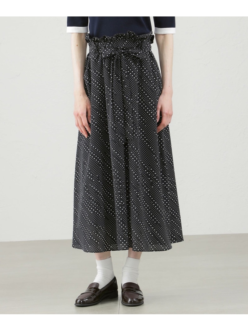 【SALE／60%OFF】ハイウエストギャザースカート MACKINTOSH PHILOSOPHY マッキントッシュ フィロソフィー スカート ロング・マキシスカート ネイビー ブラック【RBA_E】【送料無料】[ Fashion]