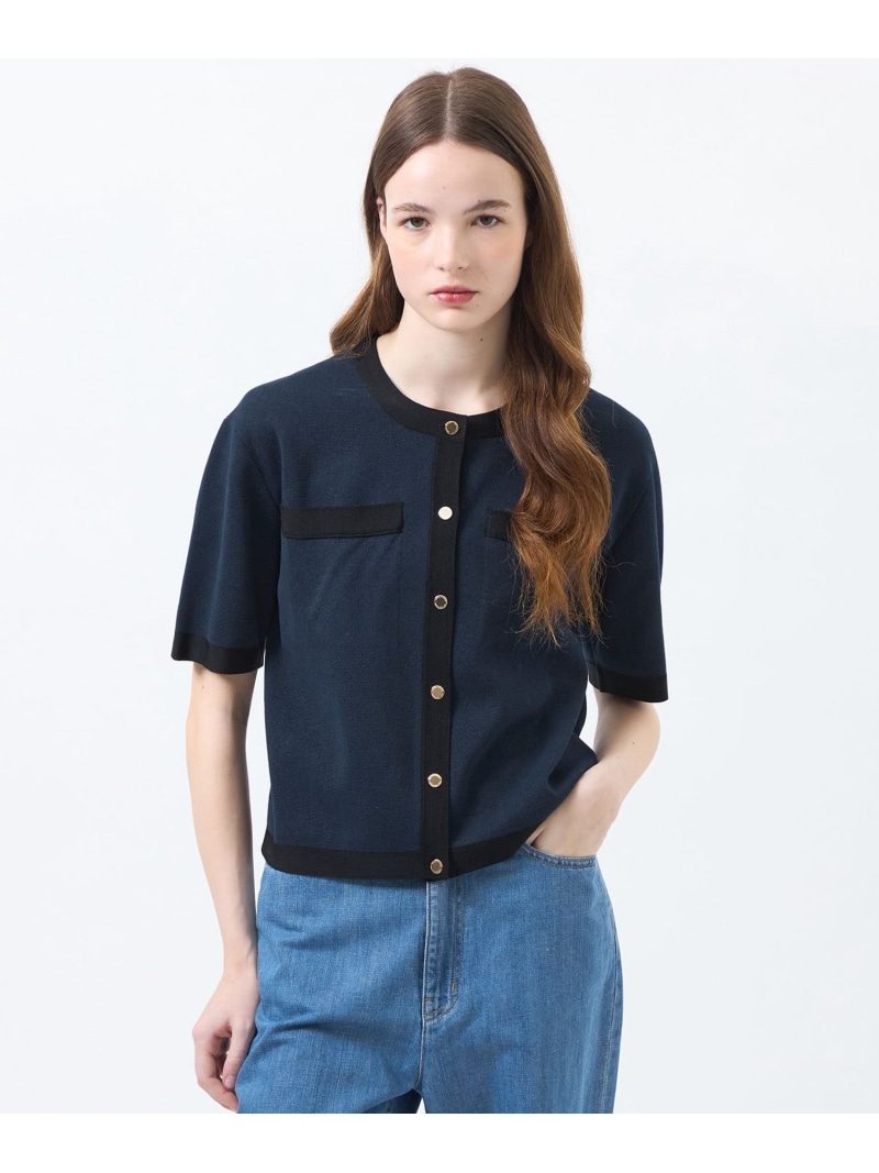 【ROYTON(ロイトン)】ハーフニットカーディガン MACKINTOSH PHILOSOPHY マッキントッシュ 哲学 トップス 編み物 米国海軍 白いこと【貨物輸送無料】[ Fashion]