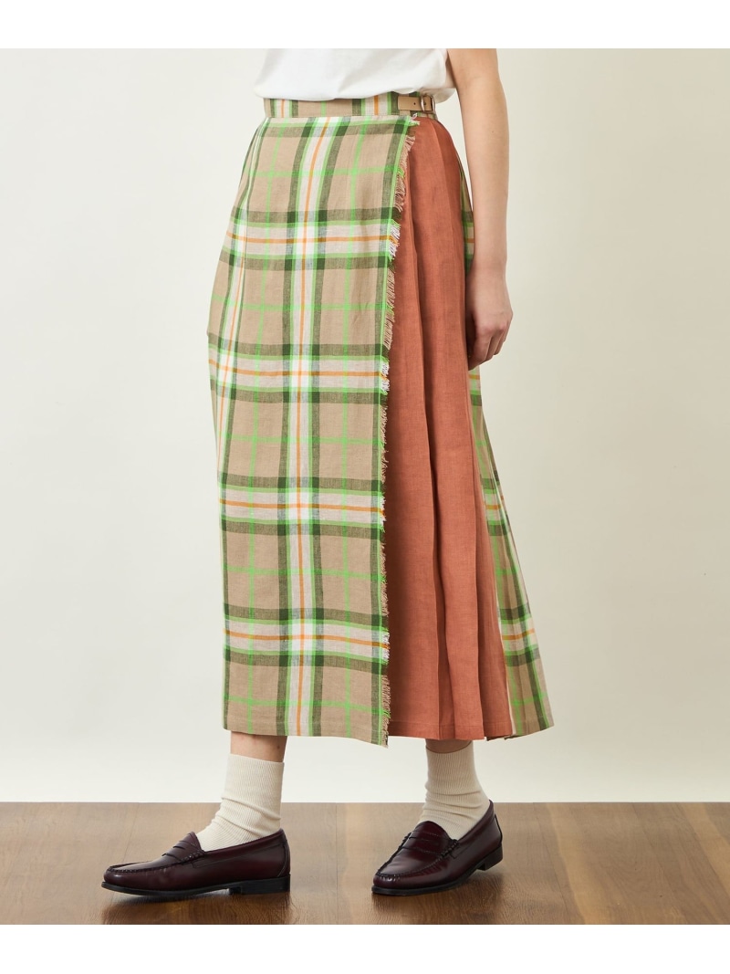 【SALE／30%OFF】GREY LABEL O'NEIL OF DUBLIN リネンキルトスカート MACKINTOSH PHILOSOPHY マッキントッシュ フィロソフィー スカート ロング・マキシスカート ネイビー オレンジ【RBA_E】【送料無料】[ Fashion]｜MACKINTOSH PHILOSOPHY
