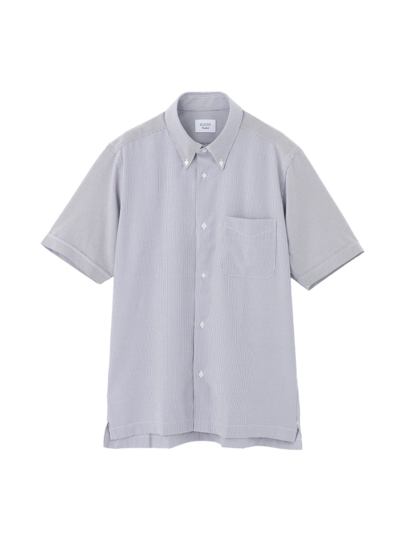 【SALE／21%OFF】トロッター スクエアボタンダウン ナローサッカーストライプ MACKINTOSH PHILOSOPHY マッキントッシュ フィロソフィー トップス シャツ・ブラウス ホワイト ブルー ネイビー【RBA_E】【送料無料】[ Fashion]｜MACKINTOSH PHILOSOPHY