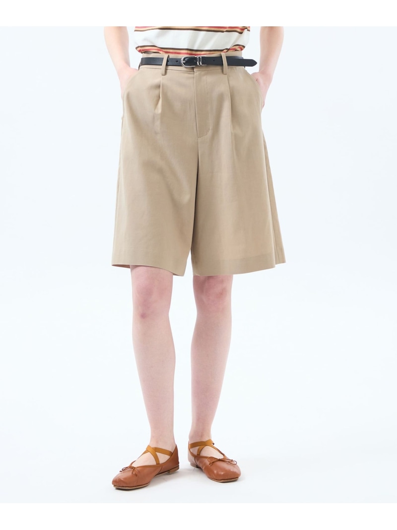 【SALE／44%OFF】ワンタックハーフパンツ MACKINTOSH PHILOSOPHY マッキントッシュ フィロソフィー パンツ その他のパンツ ベージュ ブラック【RBA_E】【送料無料】[ Fashion]