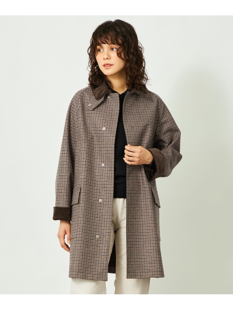 楽天市場】コットン／ナイロン ボンディング チェック ステンカラー