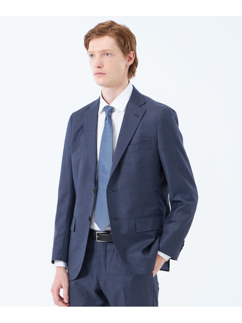 【SALE／62%OFF】トロッター ジャケット#108 ウール混グレンチェック MACKINTOSH PHILOSOPHY マッキントッシュ フィロソフィー ジャケット・アウター テーラードジャケット・ブレザー ブルー グレー【RBA_E】【送料無料】[ Fashion]