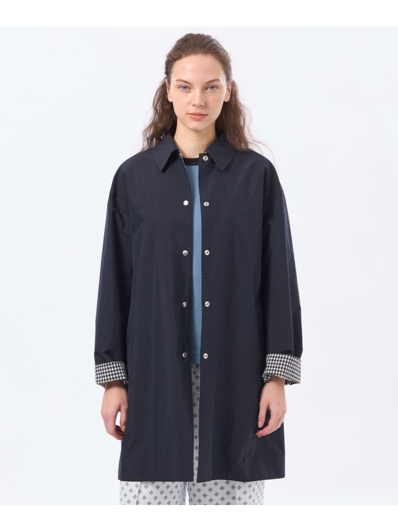 【SALE／26%OFF】【BAWTRY(バウトリー)】コットンポプリンステンカラーコート MACKINTOSH PHILOSOPHY マッキントッシュ フィロソフィー ジャケット・アウター ステンカラーコート ネイビー ブラウン【RBA_E】【送料無料】[ Fashion]｜MACKINTOSH PHILOSOPHY 26,180円