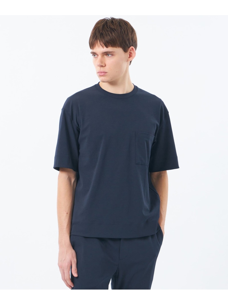 ブリテック 五分袖ポケT ドライフラットストレッチクロス MACKINTOSH PHILOSOPHY マッキントッシュ フィロソフィー トップス カットソー・Tシャツ ブラック ホワイト ネイビー【送料無料】[ Fashion]