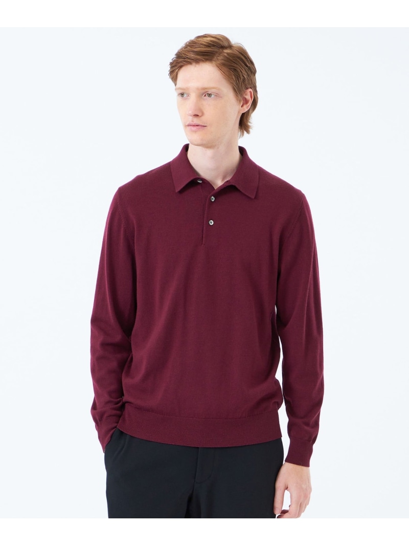 【SALE／20%OFF】ハイゲージ天竺 ニットポロ MACKINTOSH PHILOSOPHY マッキントッシュ フィロソフィー トップス ニット レッド ホワイト ブラック【RBA_E】【送料無料】[ Fashion]｜MACKINTOSH PHILOSOPHY