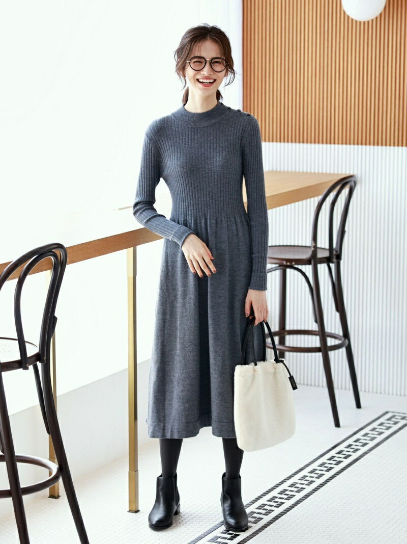 モックネックニットワンピース Mackintosh Philosophy Women マッキントッシュ フィロソフィー ワンピース シャツワンピース グリーン グレー 送料無料 Rakuten Fashion Liceochiloe Cl