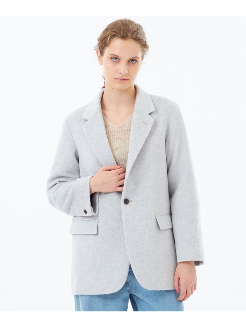 【SALE／50%OFF】【WEB&一部店舗限定】アンゴラウールシャギージャケット MACKINTOSH PHILOSOPHY マッキントッシュ フィロソフィー ジャケット・アウター テーラードジャケット・ブレザー グレー ベージュ【RBA_E】【送料無料】[ Fashion]