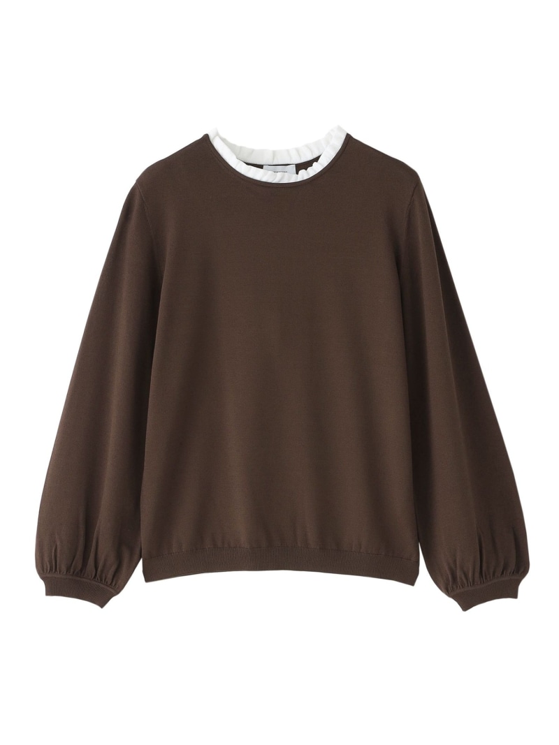 【SALE／31%OFF】フリルカラーニット MACKINTOSH PHILOSOPHY マッキントッシュ フィロソフィー トップス ニット ブラック ブルー グリーン ブラウン【RBA_E】【送料無料】[ Fashion]｜MACKINTOSH PHILOSOPHY