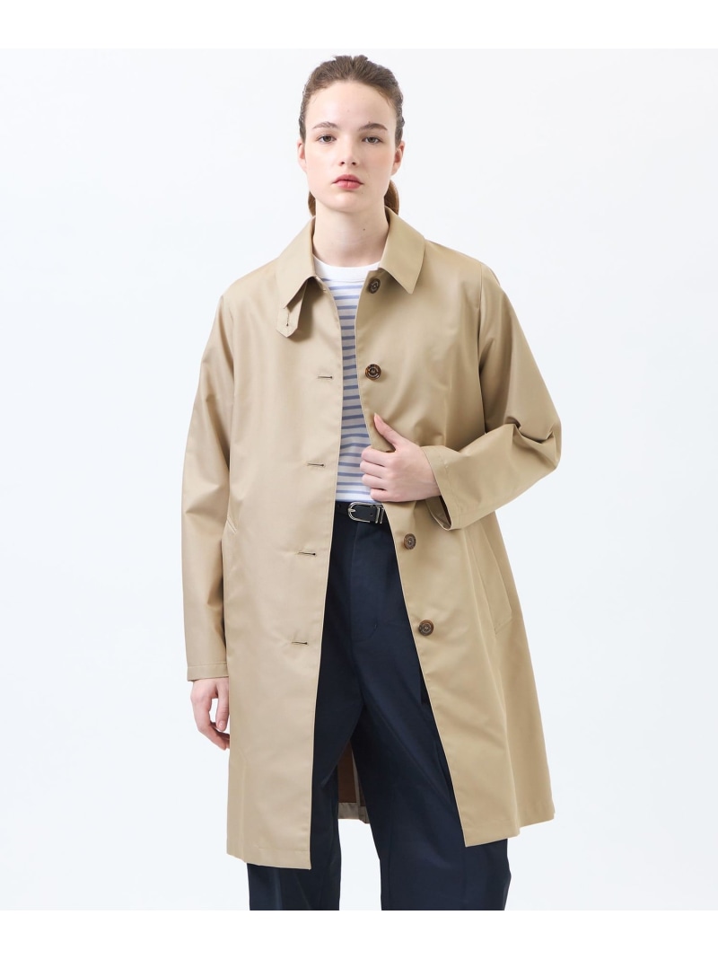 【SALE／15%OFF】【WEB&一部店舗限定】インバーテッドステンカラーコート ダブルクロス製 MACKINTOSH PHILOSOPHY マッキントッシュ フィロソフィー ジャケット・アウター ステンカラーコート ベージュ ネイビー【RBA_E】【送料無料】[ Fashion]