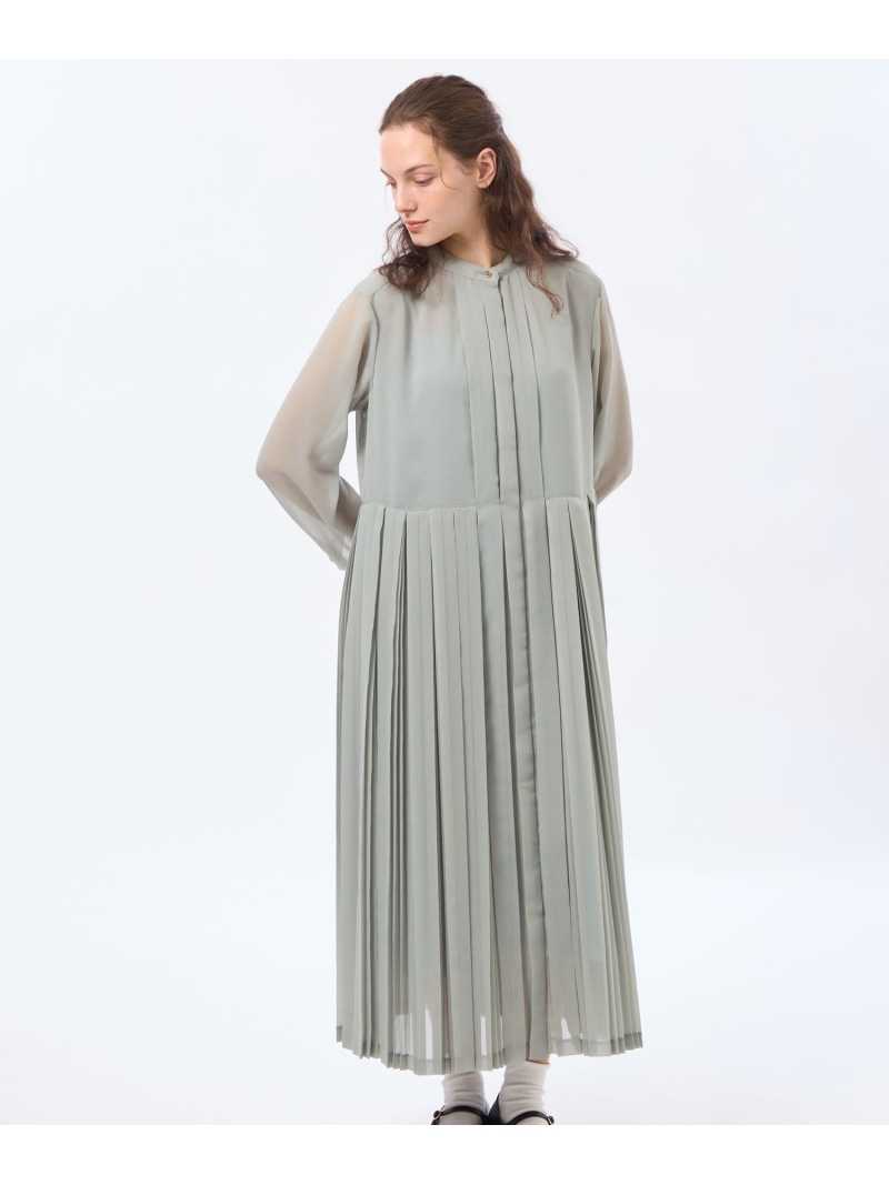 【WEB&一部店舗限定】【WILLINGHAM DRESS(ウィリングハムドレス)】トリプルプリーツ MACKINTOSH PHILOSOPHY マッキントッシュ フィロソフィー ワンピース・ドレス ワンピース ネイビー ブルー【送料無料】[ Fashion]