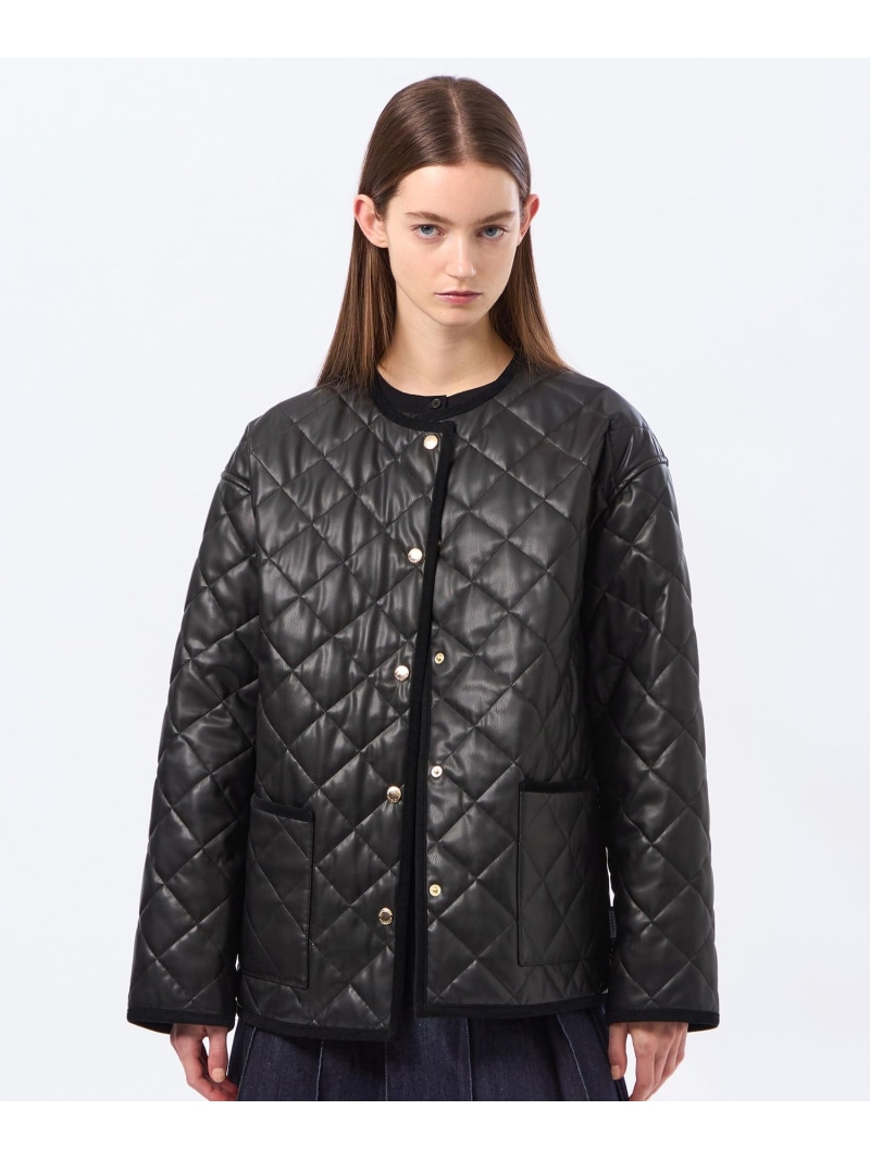 【SALE／16%OFF】【WEB\u0026構成要素バス発着場押さえる】【ROYTON MIDDL WIDE】Faux Leather MACKINTOSH PHILOSOPHY マッキントッシュ 哲学 ジャケット・アウター 上衣・前掛け 黒いこと【RBA_E】【貨物輸送無料】[ Fashion]