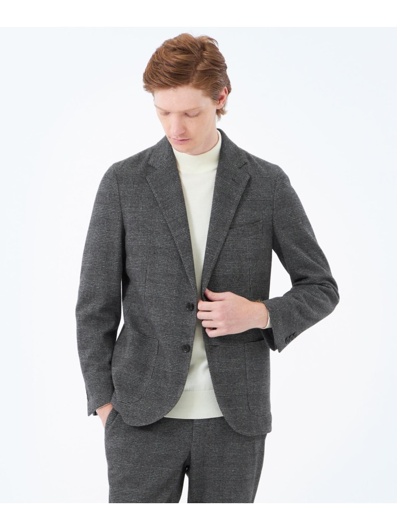 【SALE／64%OFF】テーラードジャージー ジャケット グレンチェック/千鳥 MACKINTOSH PHILOSOPHY マッキントッシュ フィロソフィー ジャケット・アウター テーラードジャケット・ブレザー グレー ブルー ネイビー【RBA_E】【送料無料】[ Fashion]｜MACKINTOSH PHILOSOPHY