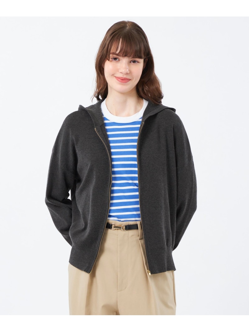 【SALE／16%OFF】【WEB&一部店舗限定】ニットパーカー MACKINTOSH PHILOSOPHY マッキントッシュ フィロソフィー トップス パーカー・フーディー ブラック グレー【RBA_E】【送料無料】[ Fashion]