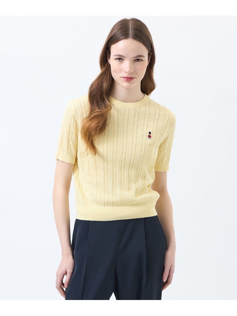 バッキンガムベア 有線テレビ朱夏編み物 MACKINTOSH PHILOSOPHY マッキントッシュ 哲学 トップス 編み物 米国海軍 さくら色 白いこと 黄色 ベージュ【貨物輸送無料】[ Fashion]