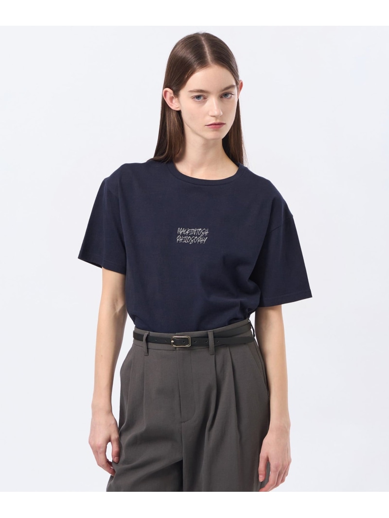 ライティングロゴTシャツ MACKINTOSH PHILOSOPHY マッキントッシュ フィロソフィー トップス カットソー・Tシャツ ホワイト ネイビー グリーン ブラウン【送料無料】[ Fashion]