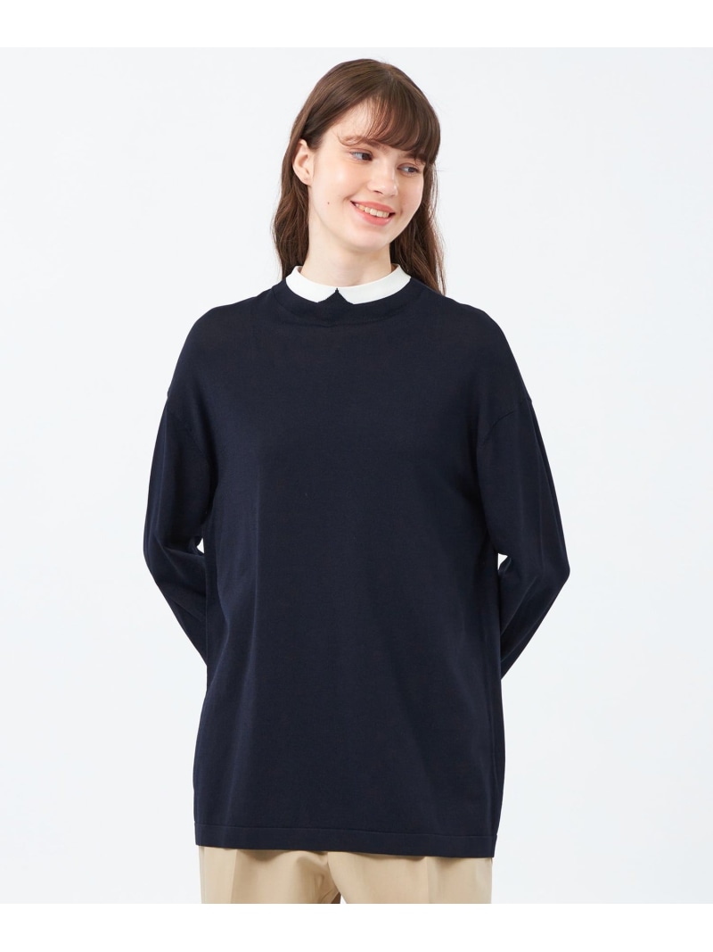 【SALE／29%OFF】【25年秋冬モデル】Cleric Collar Knit ワイドフィット MACKINTOSH PHILOSOPHY マッキントッシュ フィロソフィー トップス ニット ブラック ネイビー グレー【RBA_E】【送料無料】[ Fashion]