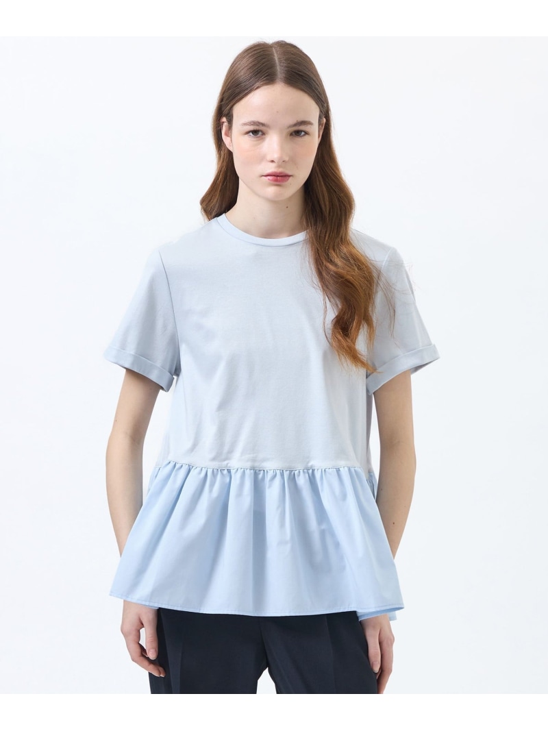 ペプラムコンビカットソー MACKINTOSH PHILOSOPHY マッキントッシュ フィロソフィー トップス カットソー・Tシャツ ブラック グレー ホワイト【送料無料】[ Fashion]