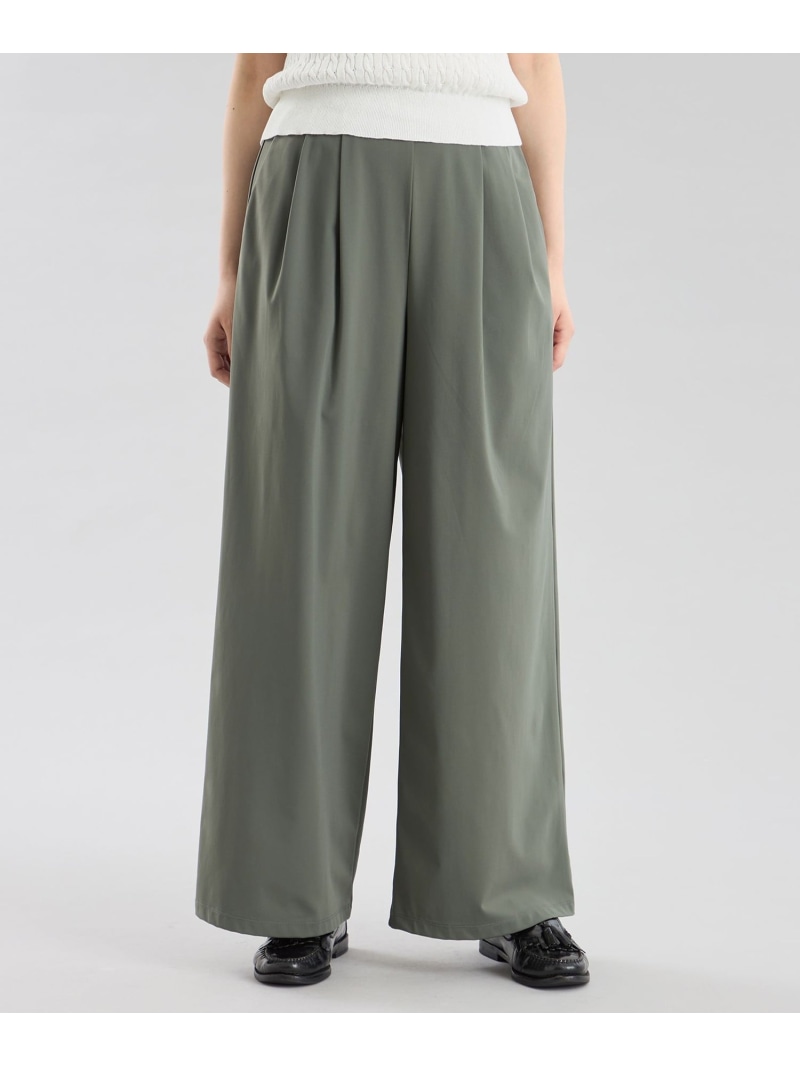 【SALE／20%OFF】GREY LABEL テックジャージーワイドパンツ MACKINTOSH PHILOSOPHY マッキントッシュ フィロソフィー パンツ その他のパンツ グリーン ブラック【RBA_E】【送料無料】[ Fashion]