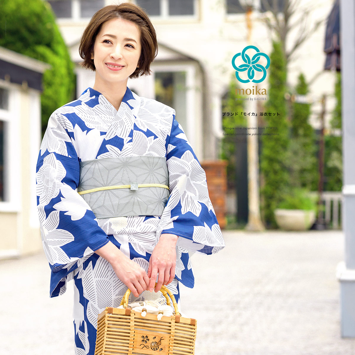 新作人気モデル 浴衣セット 1 9 16 クーポンで最大1000円off 浴衣 セット レディース レトロ 浴衣セット 3点セット 青 ブルー 白 グレー 睡蓮 花 綿 変わり織り 衿芯付き 女性 半幅帯 Moika モイカ 30代 40代 ママ 大人浴衣 送料無料 あす楽対応 Greencompany Jp