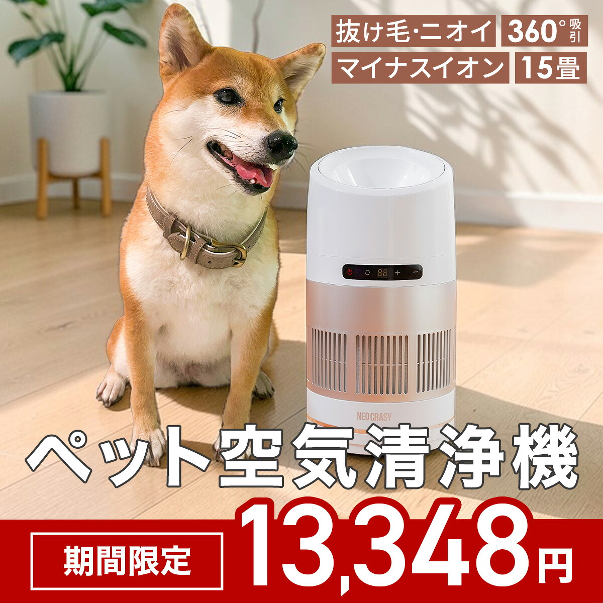 ★期間限定価格★【在庫限り】ペット空気清浄機 ペット向け ペット臭 花粉対策 トイレ 犬 猫 脱臭強化 小型 ハウスダスト hepa コンパクト 小型 マイナスイオン 活性炭フィルター アレルギー 毛吸い込む 脱臭機 脱臭フィルター 花粉