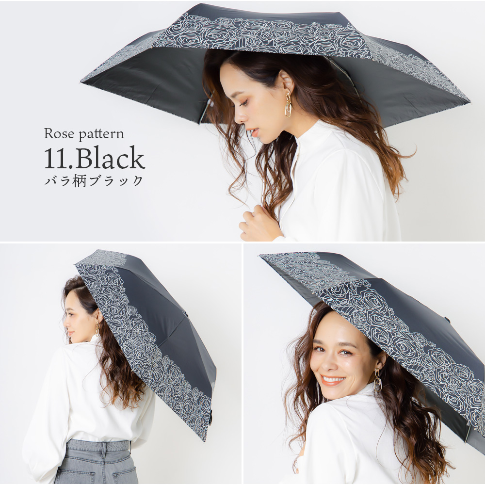 柔らかな質感の 日傘 折り畳み傘 雨傘 雨天兼用 UVカット カメリア 花