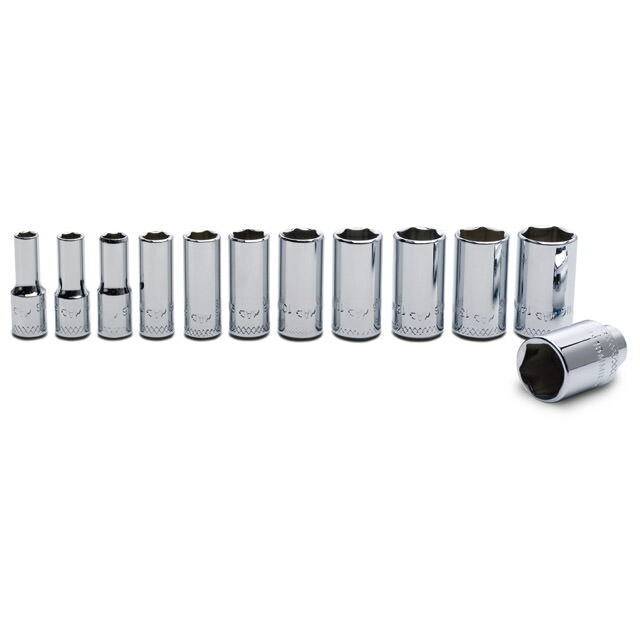 MAC TOOLS(マックツールズ) 1/4"Dr. インターミディエイト メトリック ソケットセット 12Pc. SMI126TR|六輪生活店