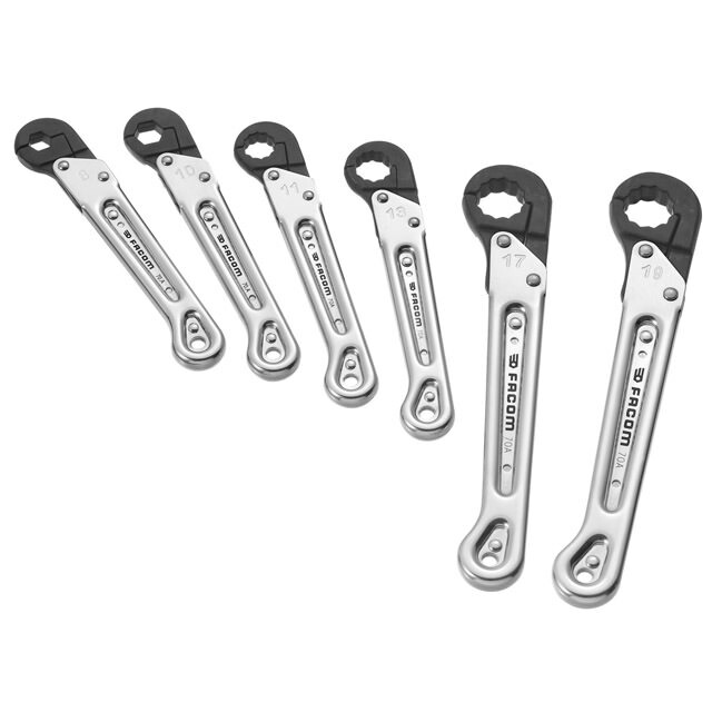 FACOM（ファコム） 6pc. メトリック・ラチェット・フレアナットレンチセット 70A.JN6