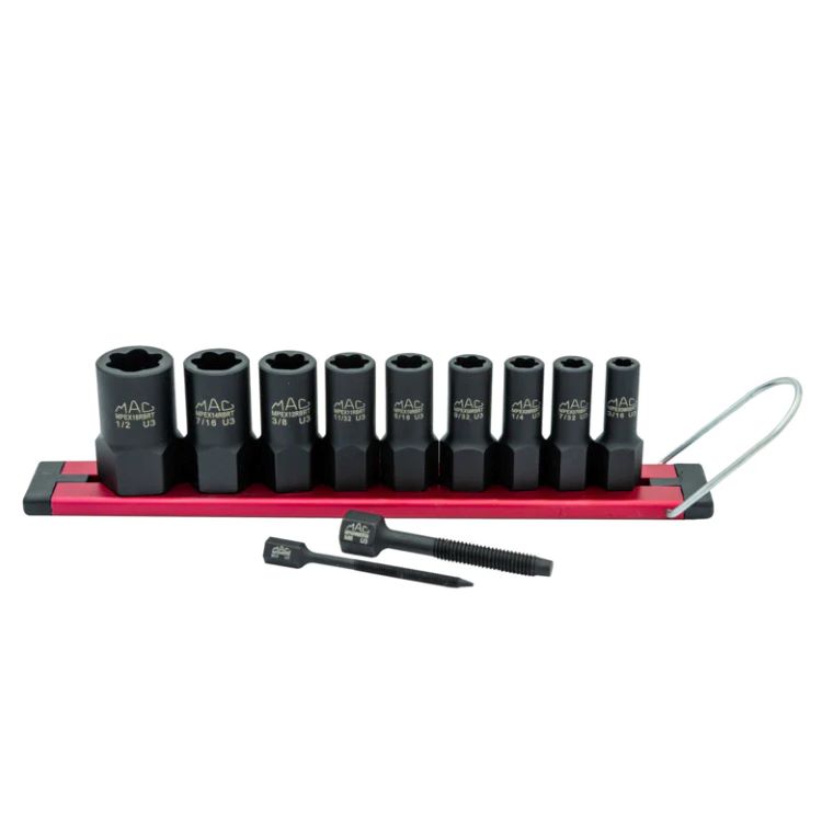 マックツールズ  9Pc. 1/4in R.B.R.T\u0026#8482; インパクトエクストラクターソケットセットSMPEX9RBRT