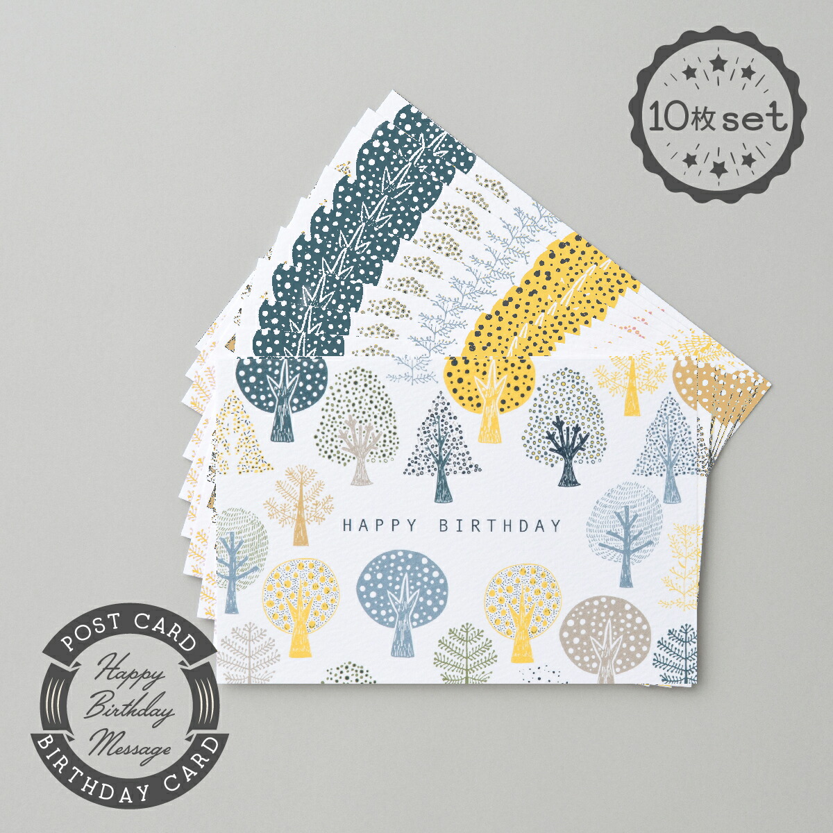 楽天市場 バースデーカード 森ピンク Birthday Card グリーティングカード メッセージカード 感謝 ギフト プレゼント ギフト 誕生日カード かわいい おしゃれ Madame Bleu