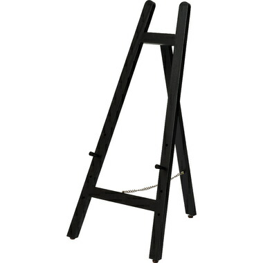 イーゼル パネルスタンド 約幅43×奥行49×高さ85.5cm ブラック 木製 完成品 店舗 ショップ 学校 展示会 展覧会|マダムロタンネットショップ