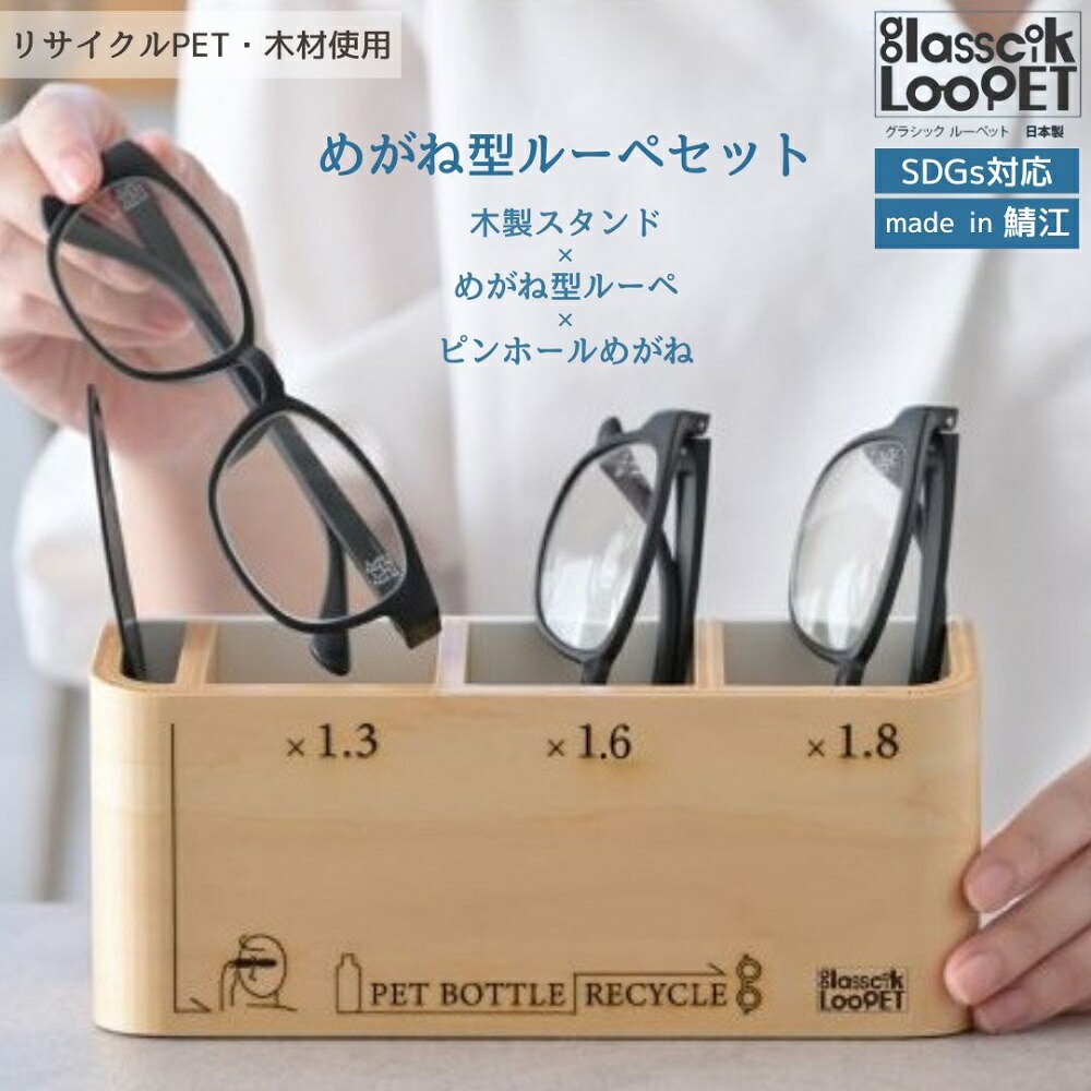 【貨物輸送無料】glasscik LooPET グラシック ルー愛玩動物 眼鏡型ルーペ仕掛ける 周囲の状況に愛想のいいSDGs相応う 興味の中心付き添い人 3類概念のふくれ上がる率 弱1.3倍・中1.6倍・強1.8倍 鯖江製 日本製 木製照明ランプ付き添い人
