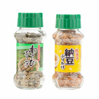 みなり わさびふりかけ 85g・唐辛子納豆ふりかけ 90g 各15個セット 送料無料 クーポン 配布中 メーカー直送 代引き・期日指定・ギフト包装・注文後のキャンセル・返品不可 欠品の場合、納品遅れやキャンセルが発生します|NO-MU-BA-RA