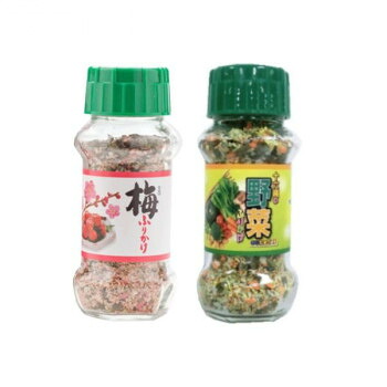 みなり 梅ふりかけ 85g・十六種の野菜ふりかけ 90g　各15個セット 送料無料 クーポン 配布中 メーカー直送 代引き・期日指定・ギフト包装・注文後のキャンセル・返品不可 欠品の場合、納品遅れやキャンセルが発生します｜NO-MU-BA-RA