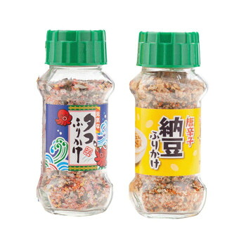 みなり タコふりかけ 85g・唐辛子納豆ふりかけ 90g　各15個セット 送料無料 クーポン 配布中 メーカー直送 代引き・期日指定・ギフト包装・注文後のキャンセル・返品不可 欠品の場合、納品遅れやキャンセルが発生します｜NO-MU-BA-RA