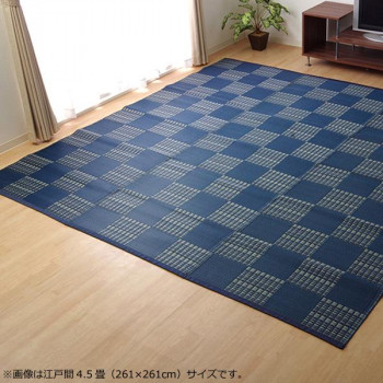 洗える PPカーペット 『ウィード』 ネイビー 本間4.5畳(約286.5×286cm) 2121514 送料無料 クーポン 配布中 メーカー直送 代引き・期日指定・ギフト包装・注文後のキャンセル・返品不可 欠品の場合、納品遅れやキャンセルが発生します