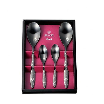 燕人の匠 ブラック 桜吟・カトラリー 4pcs ECTB-701 送料無料 クーポン 配布中 メーカー直送 代引き・期日指定・ギフト包装・注文後のキャンセル・返品不可 欠品の場合、納品遅れやキャンセルが発生します