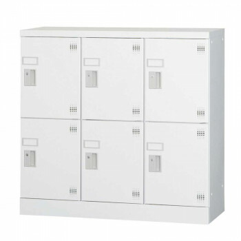 10%OFF 豊國工業 多人数用ロッカーロータイプ(3列2段)シリンダー錠 棚板付き GLK-S6S CN-85色(ホワイトグレー) 送料無料 メーカー直送 代引き・期日指定・ギフト包装・注文後のキャンセル・返品不可 納品遅れやキャンセルが発生