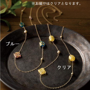 金箔ガラスネックレス 200-APGGNK-GO(クリア) 3422-163 送料無料 クーポン 配布中 メーカー直送 代引き・期日指定・ギフト包装・注文後のキャンセル・返品不可 欠品の場合、納品遅れやキャンセルが発生します 8,539円