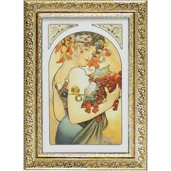 ART FRAMES アルフォンス ミュシャ フルーツ　AM-12002 送料無料 クーポン 配布中 メーカー直送 代引き・期日指定・ギフト包装・注文後のキャンセル・返品不可 欠品の場合、納品遅れやキャンセルが発生します