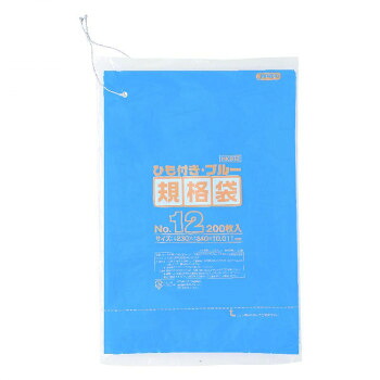 ジャパックス HD規格袋 厚み0.010～0.012mm No.12 ひも付き 青 200枚&times;10冊&times;3箱 HKB12 送料無料 クーポン 配布中 メーカー直送 代引き・期日指定・ギフト包装・注文後のキャンセル・返品不可 欠品の場合、納品遅れやキャンセルが発生します｜NO-MU-BA-RA