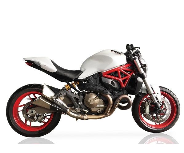 週末セール!! 【送料無料!!】 IXIL(イクシル) DUCATI MONSTER 821 X55S2 デュアルスラッシュコーン スリップオン マフラー ドゥカティ、ドカ、モンスター、マフラー、サイレンサー、バッフル、輸入車