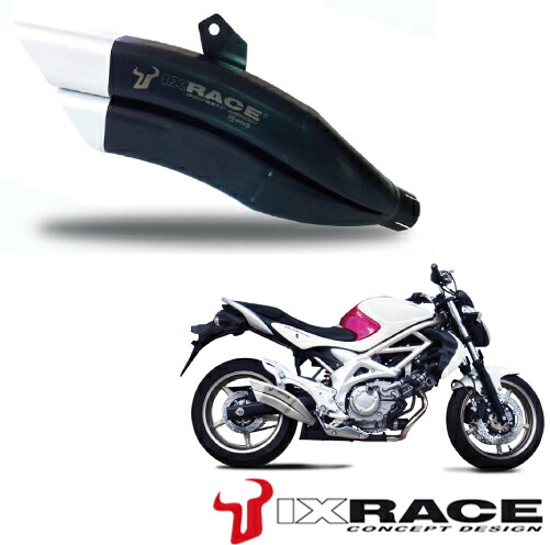 週末セール!! 【送料無料!!】 【送料無料】IXRACE SUZUKI SFV 650 GLADIUS 09-14 Z7B ツインアップ スリップマフラー 45,025円