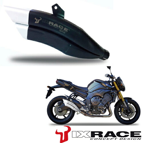 週末セール!! 【送料無料!!】 【送料無料】IXRACE YAMAHA FZ8 10-14 Z7B ツインアップ スリップマフラー